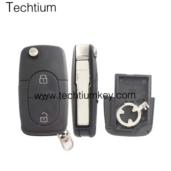 1616 battery holder 2 button remote key shell for Audi