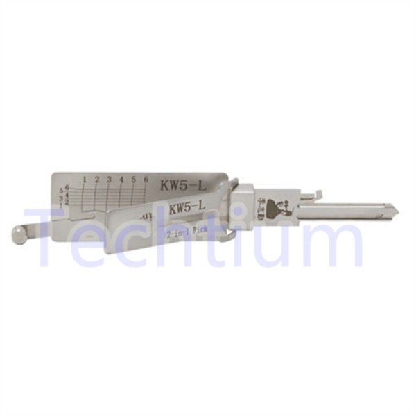 KW5-L (Reverse Handing) Original Lishi 2in1 Pick & Decoder for 6-Pin Kwikset Keyway
