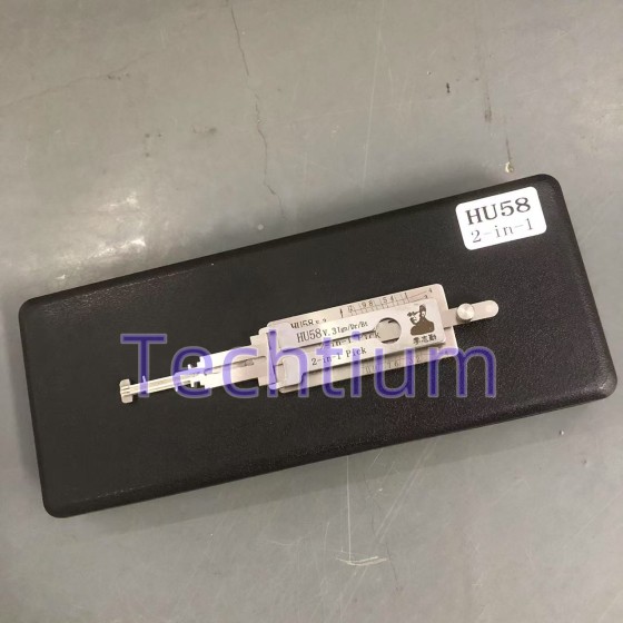 HU58 ignition Original Lishi 2 in 1 lock pick decoder for all cars using #18 blade (BMW 4 track)
