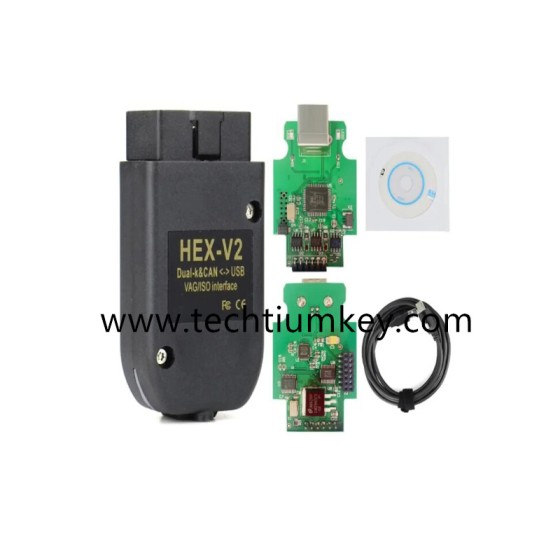 VCDS VGA Cable  HEX-V2 USB Interface+CD Software (NEVER WORK ONLINE! Or it will be locked!)