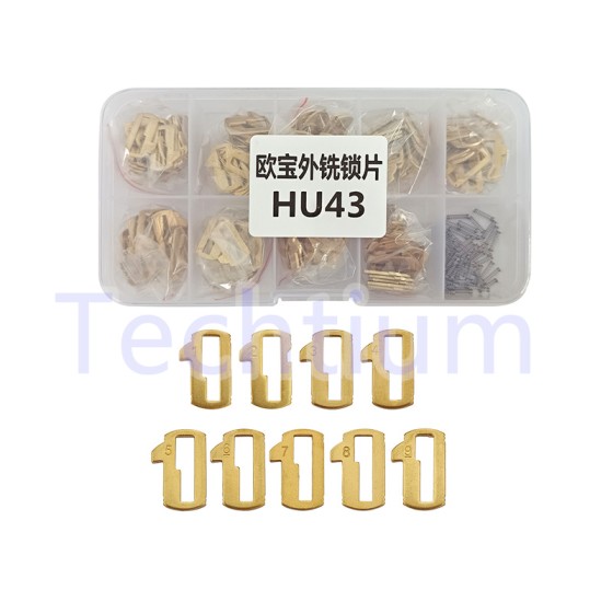Opel HU43 lock plate 1,2,3,4,5,6,7,8,9 lock plate  total 180pcs （Material:copper ,better than Iron)