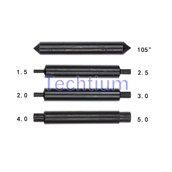 1.5mm-2.5mm 2.0mm-3.0mm  4.0mm-5.0mm 105°-105° 4pcs cutter  for vertical key cutting machine