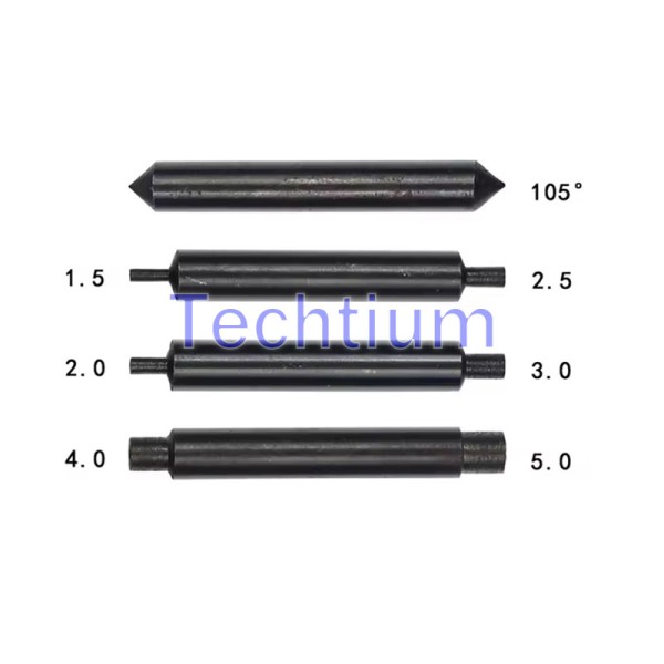 1.5mm-2.5mm 2.0mm-3.0mm  4.0mm-5.0mm 105°-105° 4pcs cutter  for vertical key cutting machine