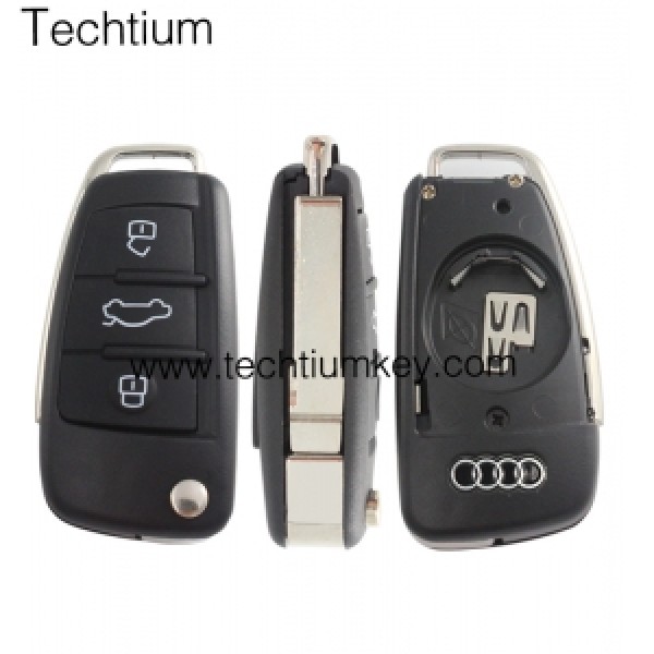 3 button remote flip key shell for Audi