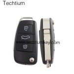 3 button remote flip key shell for Audi