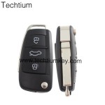 3 button remote flip key shell for Audi