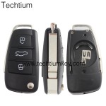 3 button remote flip key shell for Audi