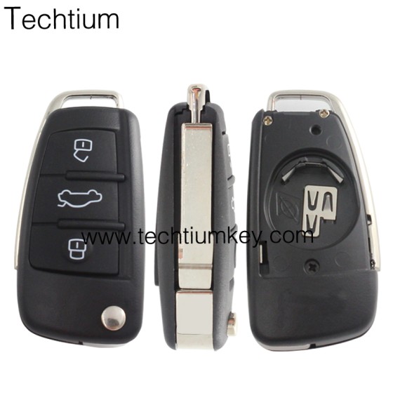 3 button remote flip key shell for Audi