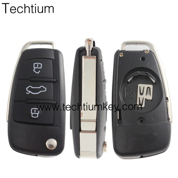 3 button remote flip key shell for Audi