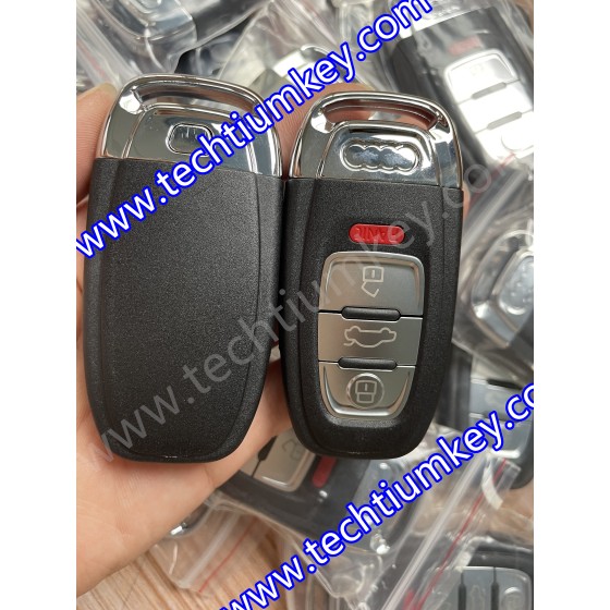 HU66 blade with battery clamp 3+1 button smart key cover for Audi