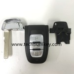 HU66 blade with battery clamp 3 button smart key cover for Audi