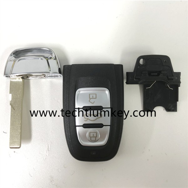HU66 blade with battery clamp 3 button smart key cover for Audi