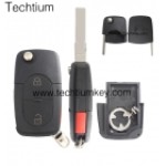 1616 battery holder 2+1 button remote key shell for Audi