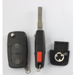 1616 battery holder 2+1 button remote key shell for Audi