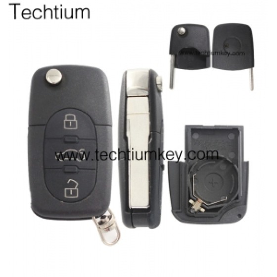2032 battery holder 3 button remote key shell for Audi