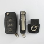 1616 battery holder 3 button remote key shell for Audi