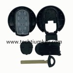 without words on back 4 button remote key shell for BMW Mini