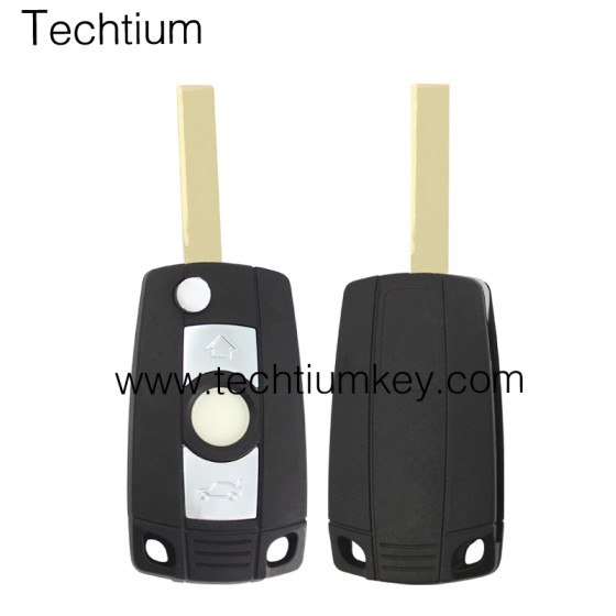 2 track blade HU92 blade 2 button remote flip key shell for BMW