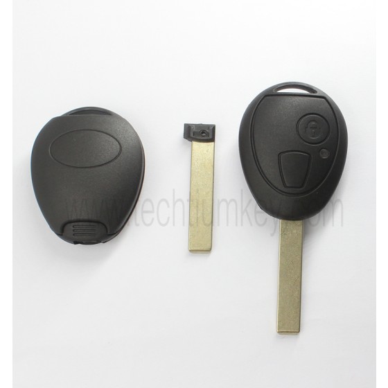 without words on back 2 button remote key shell for BMW Mini