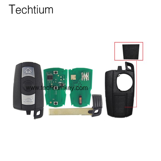 315-LP MHz (ASK)7953&46(HITAG2) Chip CAS3  Key slot start  3 button remote key for BMW