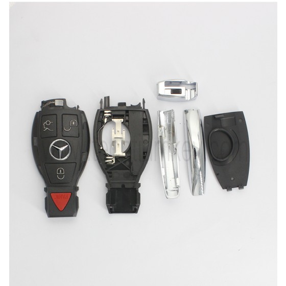 1 battery holder 3+1  button remote key shell for Mercedes Benz