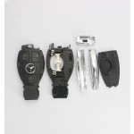 1 battery holder 3 button remote key shell for Mercedes Benz