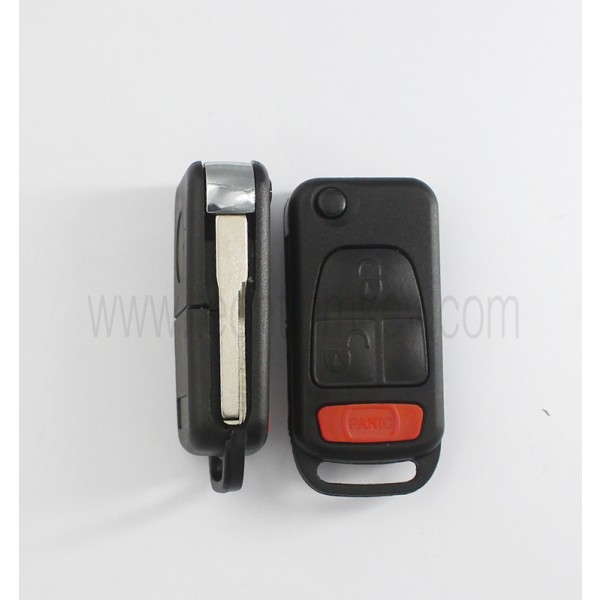 2 track blade 2+1 button remote key shell for Mercedes Benz
