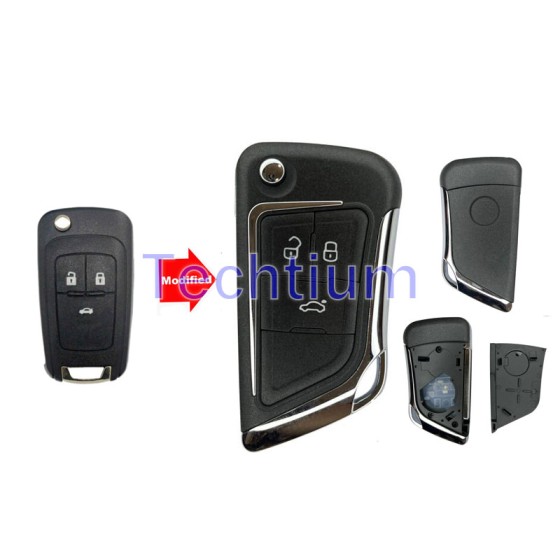 3-Tasten-Remote Flip Key Shell für Buick,Chevrolet