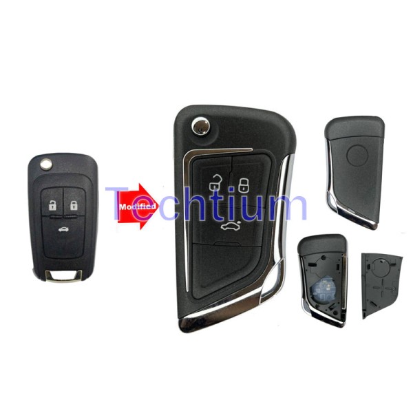 3-Tasten-Remote Flip Key Shell für Buick,Chevrolet