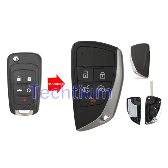 5-Tasten-Remote Flip Key Shell für Buick,Chevrolet