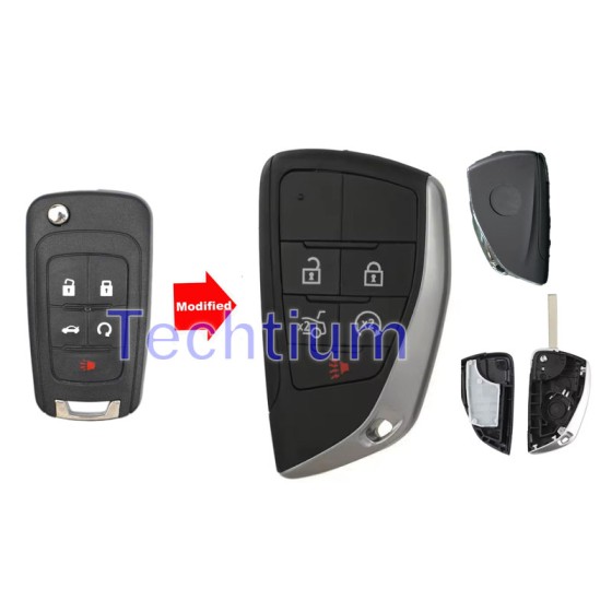 5-Tasten-Remote Flip Key Shell für Buick,Chevrolet