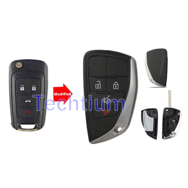 4-Tasten-Remote Flip Key Shell für Buick,Chevrolet
