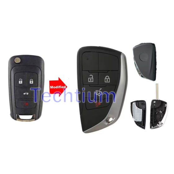 4-Tasten-Remote Flip Key Shell für Buick,Chevrolet