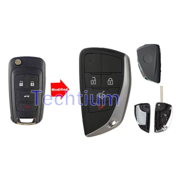 4-Tasten-Remote Flip Key Shell für Buick,Chevrolet