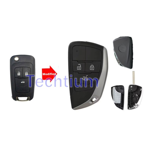 3-Tasten-Remote Flip Key Shell für Buick,Chevrolet