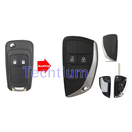 2-Tasten-Remote Flip Key Shell für Buick,Chevrolet