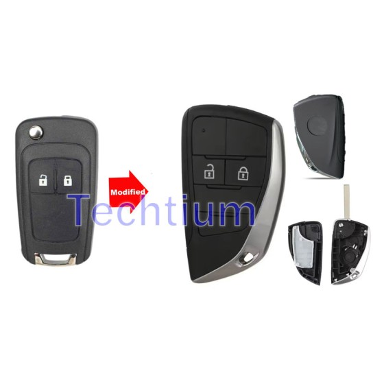 2-Tasten-Remote Flip Key Shell für Buick,Chevrolet