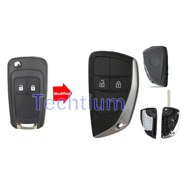 2-Tasten-Remote Flip Key Shell für Buick,Chevrolet