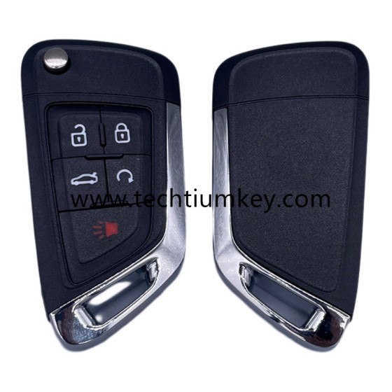 without logo 4+1 button remote flip key shell for Buick
