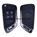 with logo 4+1 button remote flip key shell for Buick