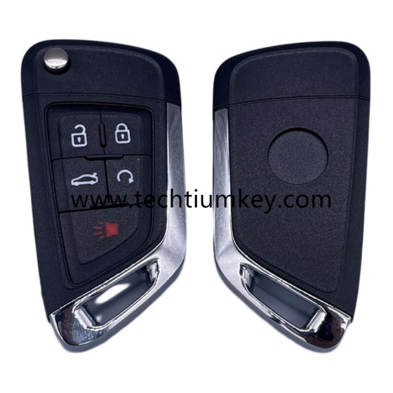 with logo 4+1 button remote flip key shell for Buick