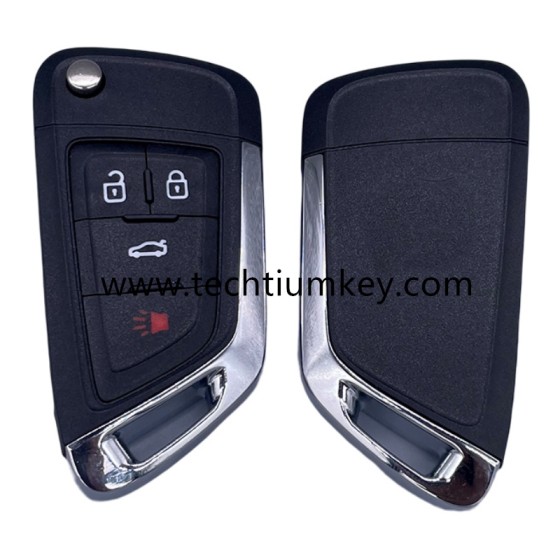 without logo 3+1 button remote flip key shell for Buick