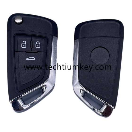 with logo 3 button remote flip key shell for Buick
