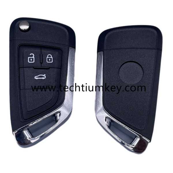 with logo 3 button remote flip key shell for Buick