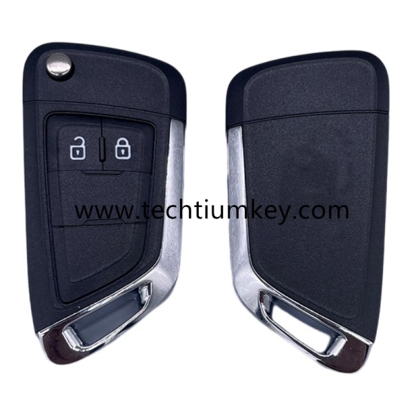 without logo 2 button remote flip key shell for Buick