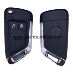 with logo 2 button remote flip key shell for Buick