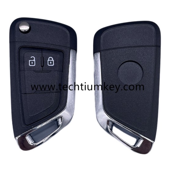 with logo 2 button remote flip key shell for Buick