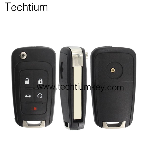 5 button remote flip key shell for Buick