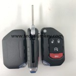 3+1 button remote flip key shell for Jeep