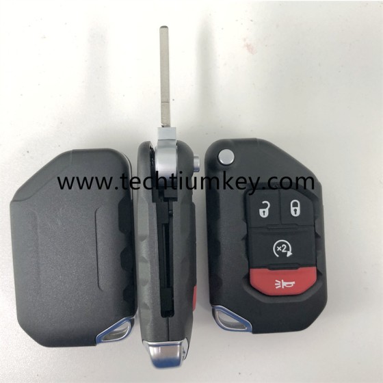 3+1 button remote flip key shell for Jeep